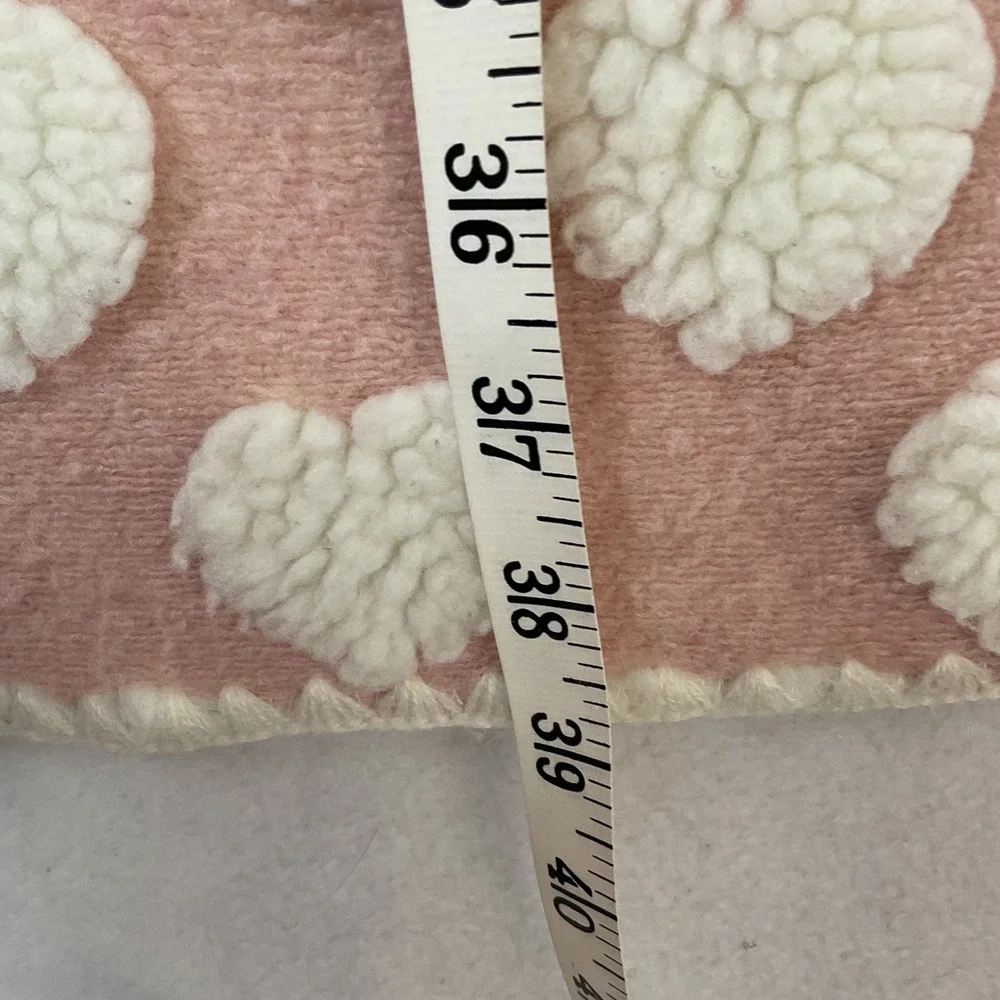 Chickpea Pink Sherpa Heart Fleece Baby Blanket 30x40 Nursery Plush Soft Pink